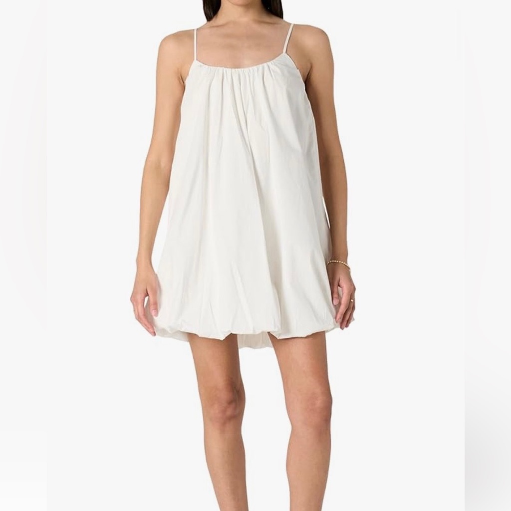 Nwt The Drop- Corryn Spaghetti Strap Bubble Mini Dress